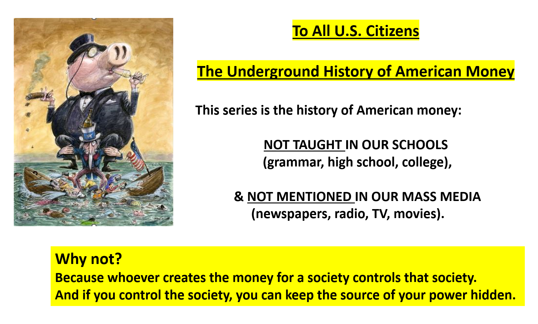 Underground History of American Money