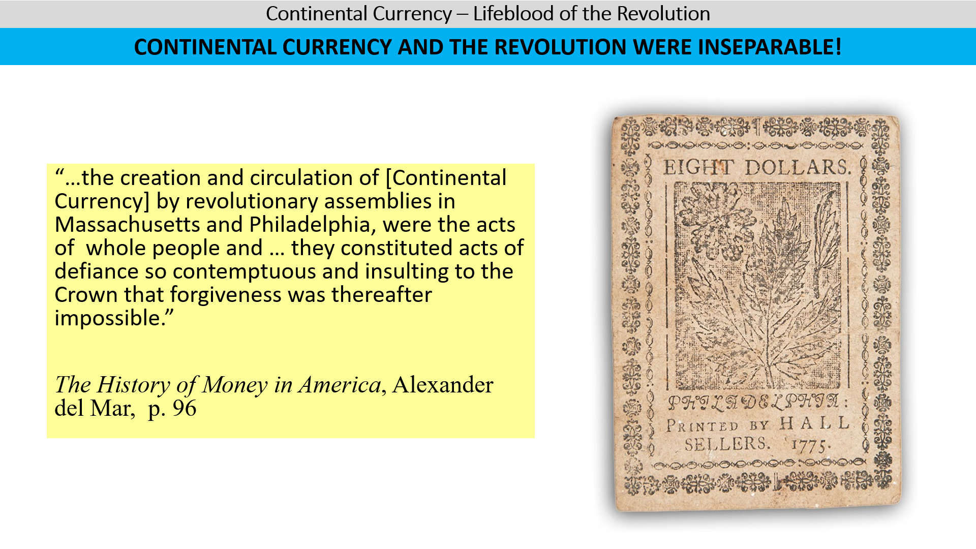 Contentinental Currency