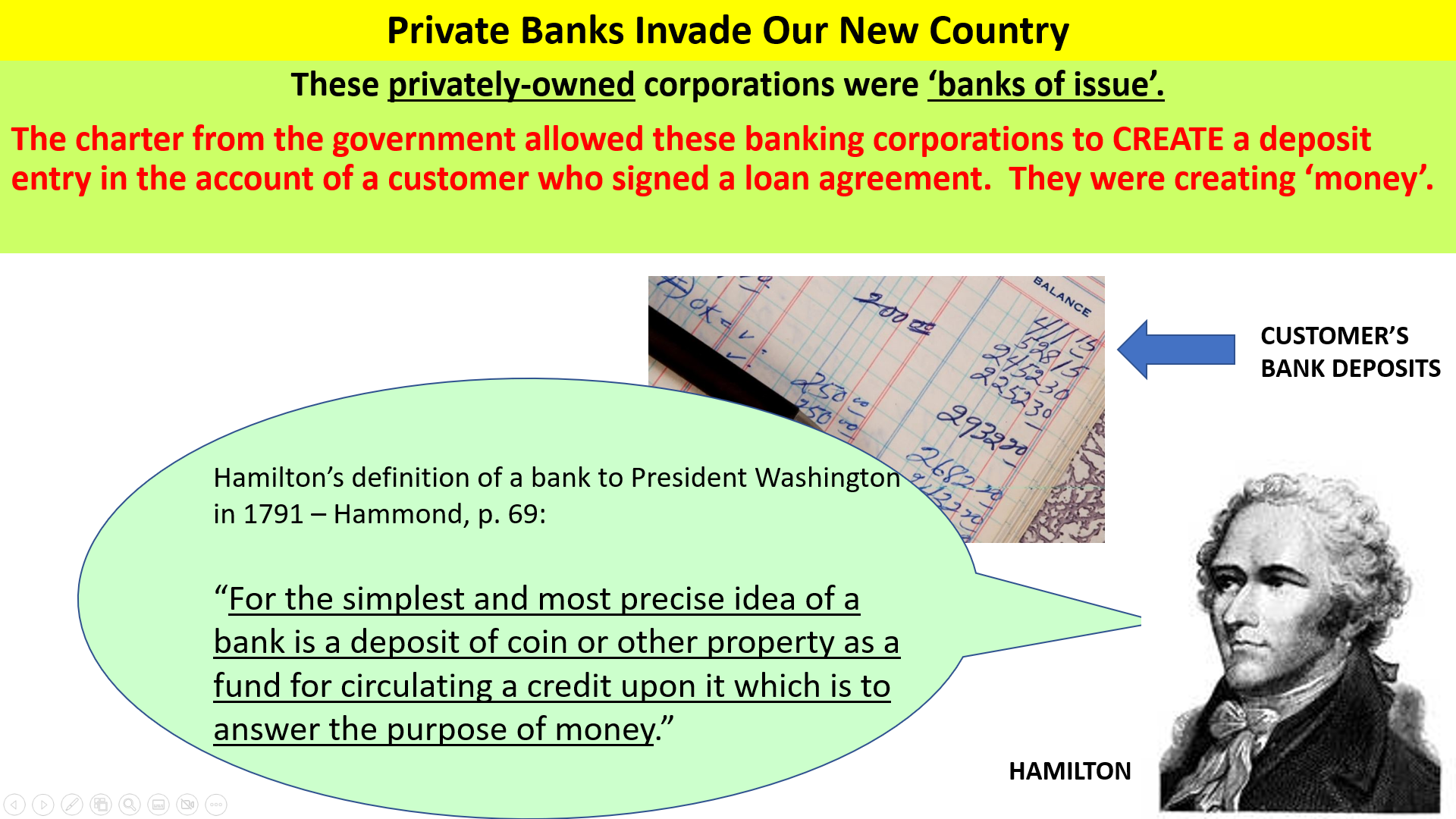 private bank charters gave the right to create money