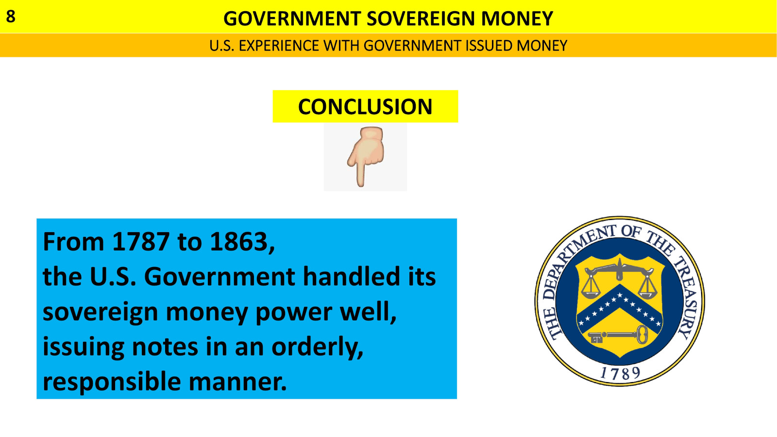 History shows that U.S. government issued money has been managed responsibly.