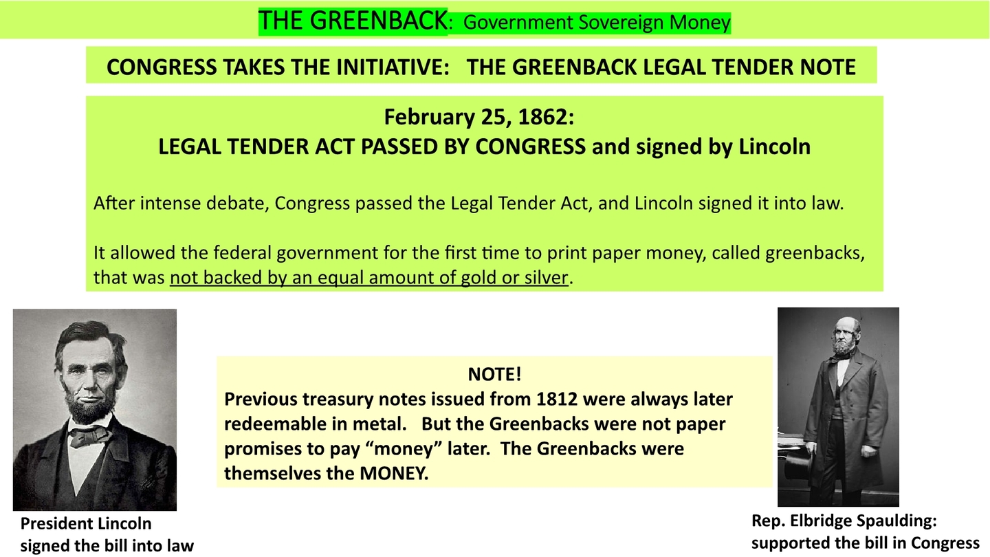 Congress passed legal tender act