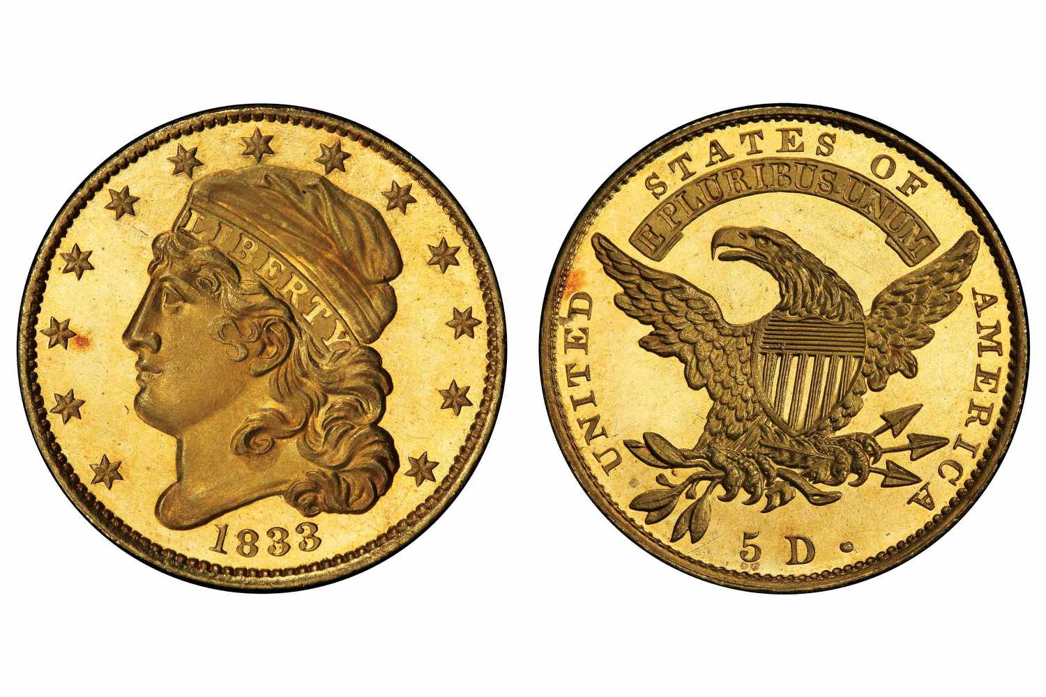 Picture of 1883 U.S. $5 gold coin